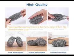 Ширина провода скруббера 8*8км 40г 40г 0,08-0,5мм шарика чистки нержавеющей стали домочадца