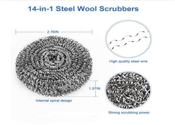 Инструмент кухни нержавеющей стали шарика чистки скруббера Dia6*6mm 9g