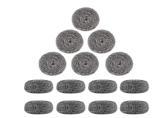 шарик чистки нержавеющей стали 7.5g 2*6cm/серебряный скруббер кухни металла