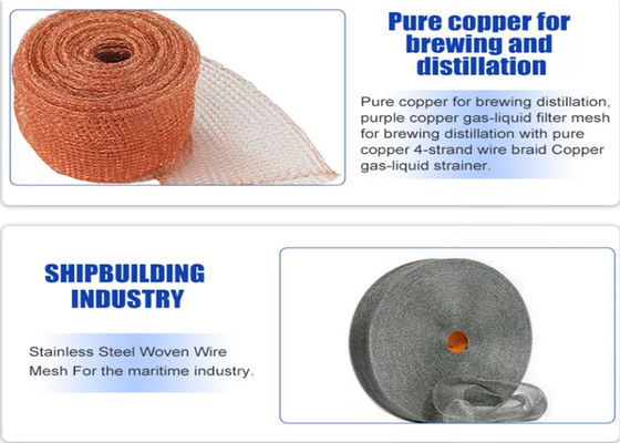 Сетка металла ширины 400mm 0.25mm связанная гофрированная/квартира для демистора